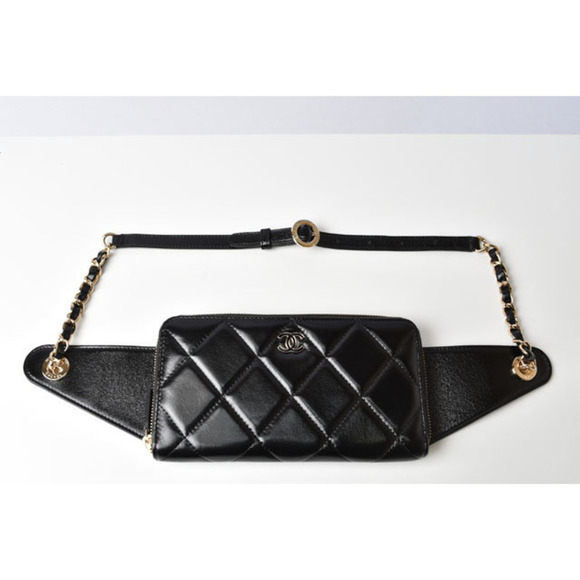 Chanel Chanel Lambskin Chain Wallet Body Bag Leather Shoulder Bag - Picture 3 of 11